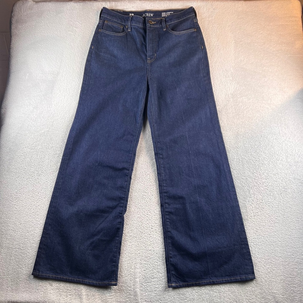 J.Crew Womens Semi-Stretch High Rise Denim Trouser Jeans Dark Blue Size 29 NWOT